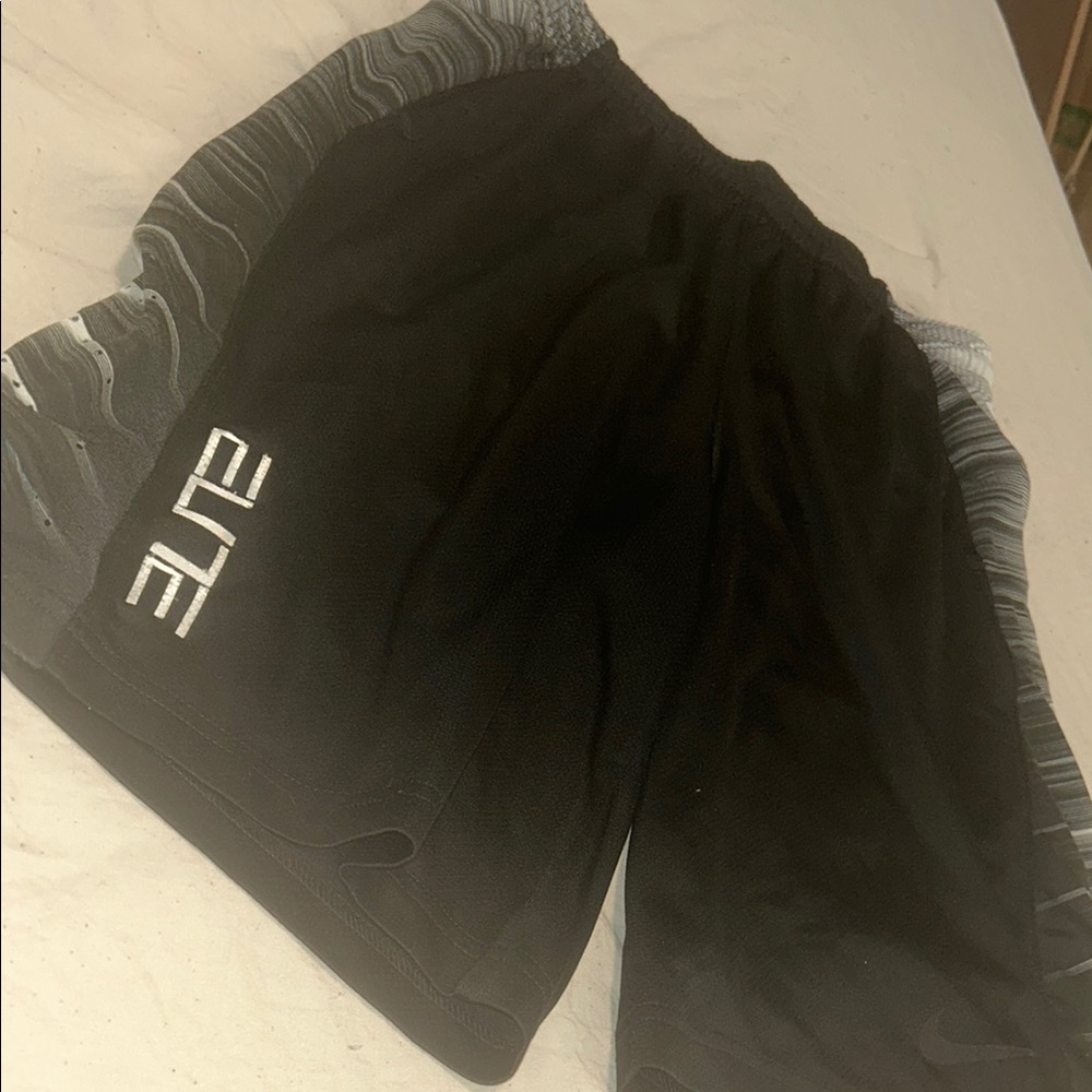 Men's Black and Gray Shorts